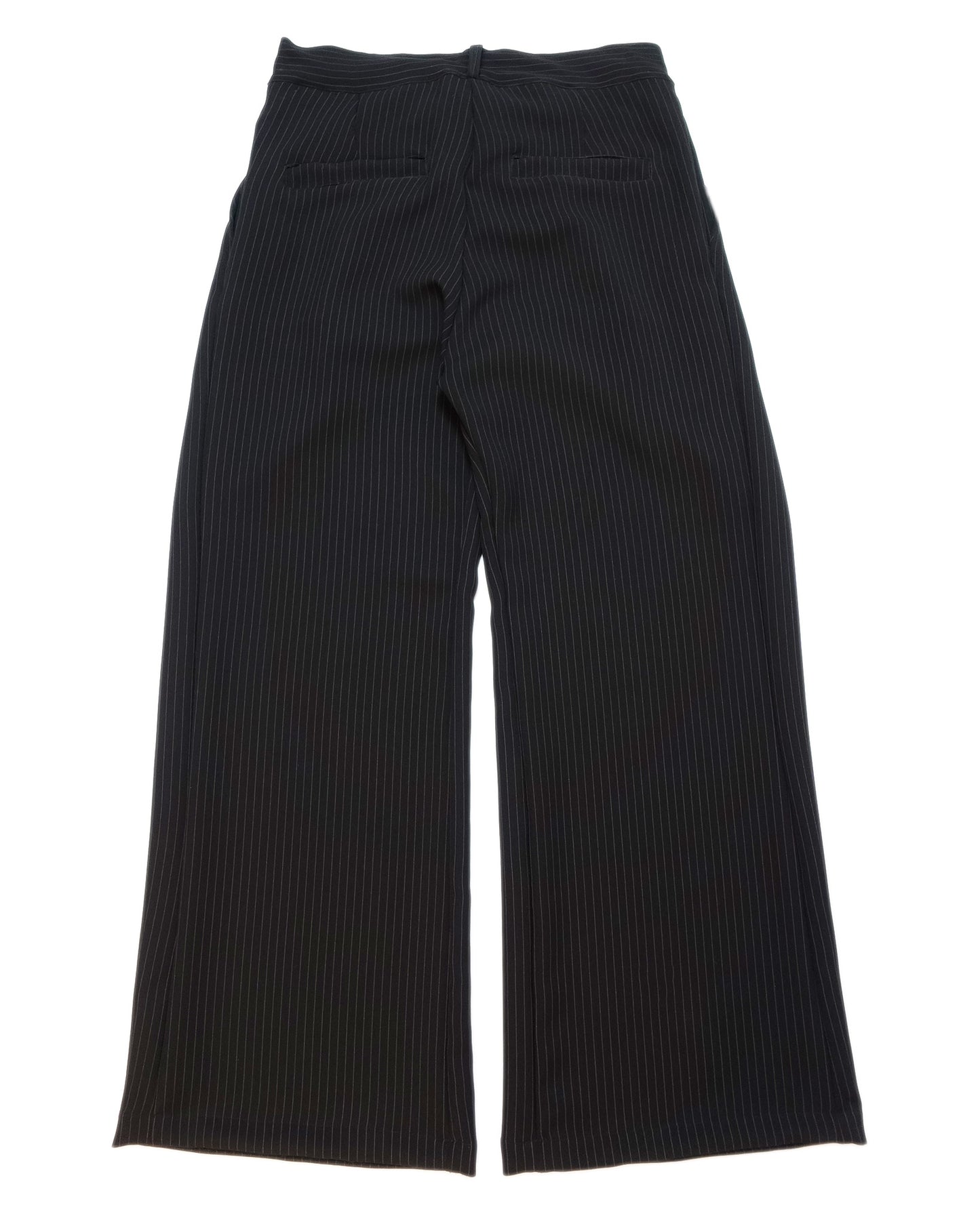PINSTRIPE PANTS- BLACK
