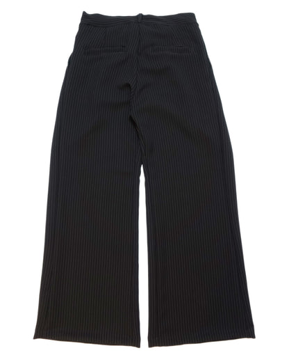 PINSTRIPE PANTS- BLACK